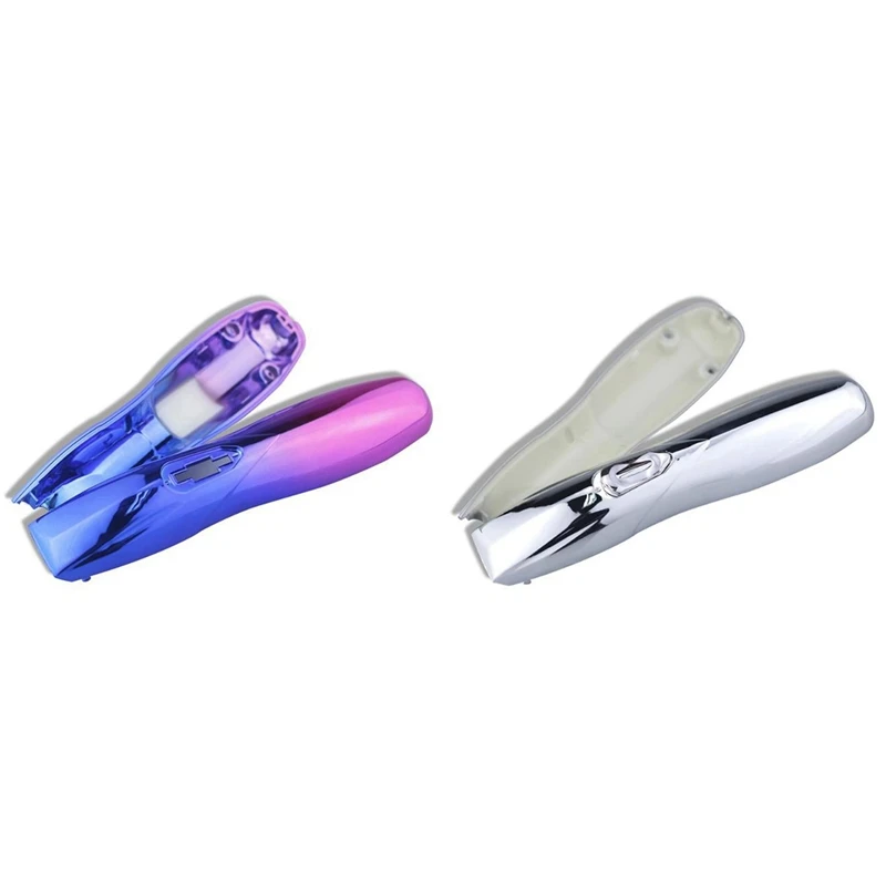 

2 Set For Andis D8 Hair Clipper Trimmer Attachment Tools Plating Hair Clipper Cover Back Housing Lid, Silver & Gradient