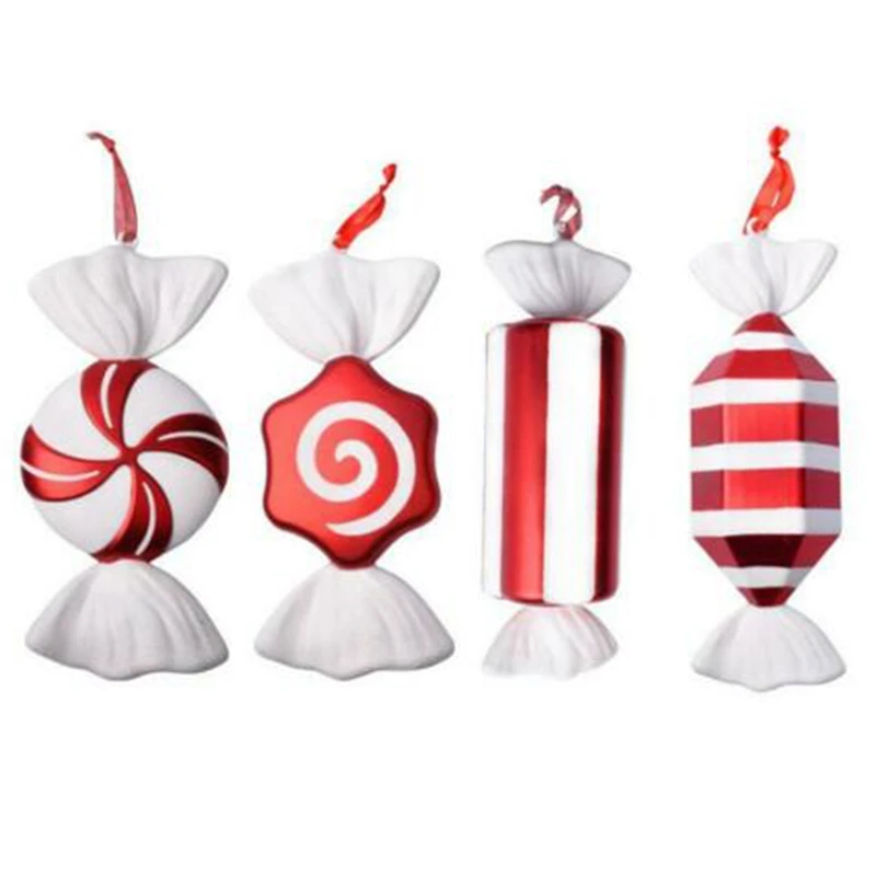 

Christmas Decoration Creative Painted Christmas Candy Hanging Pendant Xmas Tree Ornaments New Year Decor For Home
