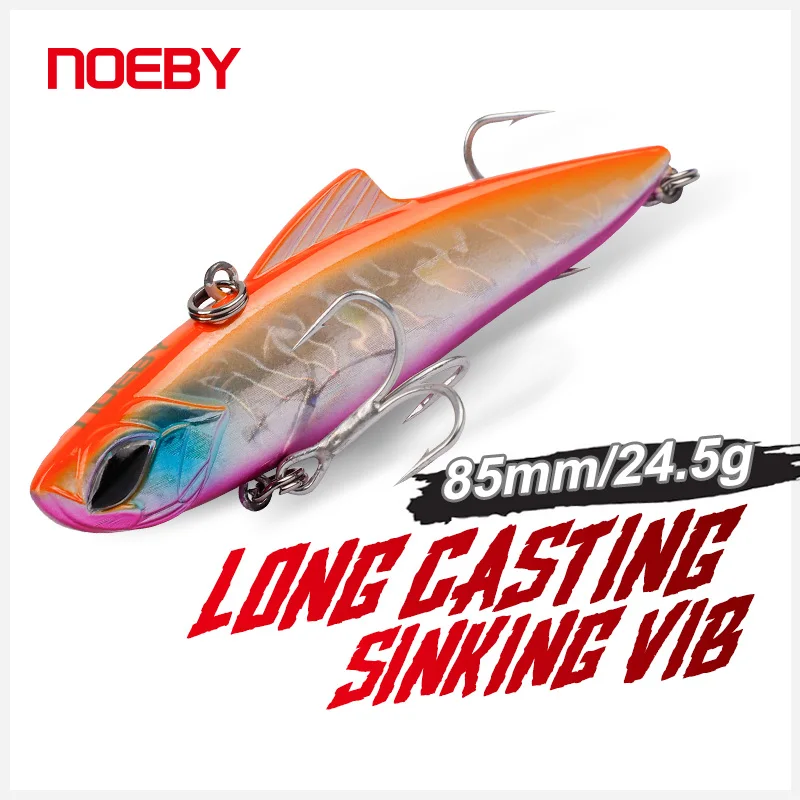 Noeby Rattling Fishing Lure Wobbler 85mm 25g Rattlins Sinking Vibration Crankbait Artificial Hard Bait for Sea Bass Fishing Lure
