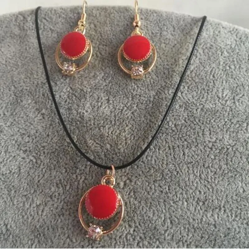 Корейский модный винтажный простой черный кожаный шнур Хрустальный сплав