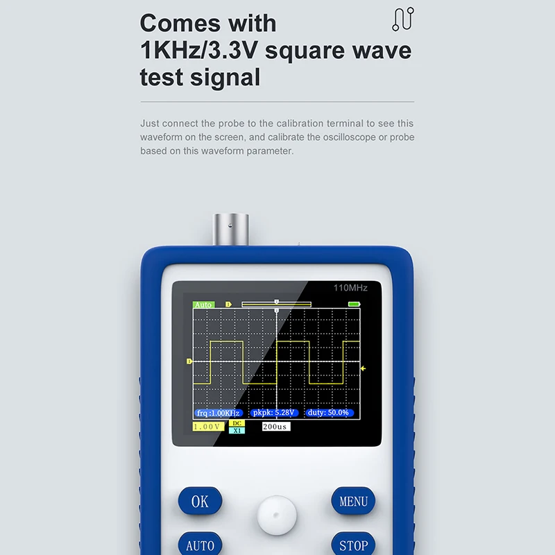 

1C15 Professional Digital Oscilloscope 500MS/S Sampling Rate 110MHz Analog Bandwidth Support Waveform Storage EU Plug