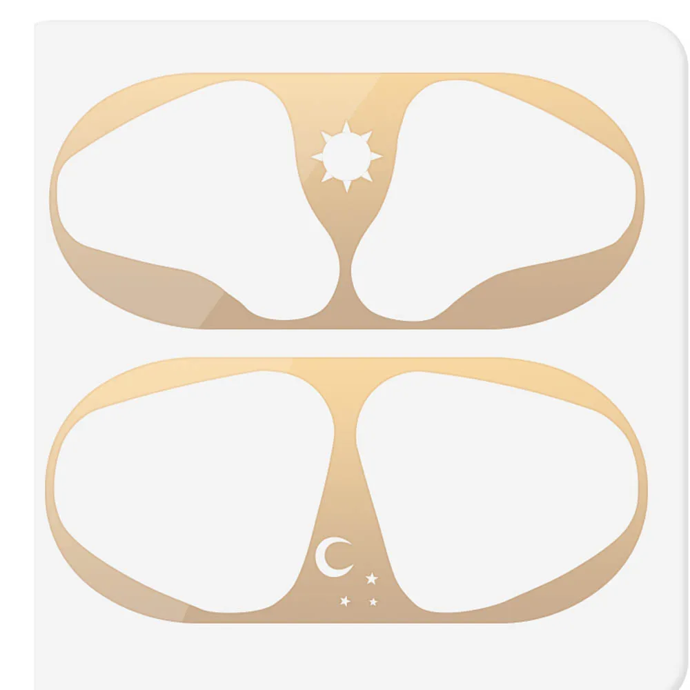 gold moon Один комплект, металлическая Пылезащитная наклейка для Apple AirPods, чехол, пылезащитная защитная наклейка, защитная пленка для Air Pods, аксессуары - Цвет: gold moon