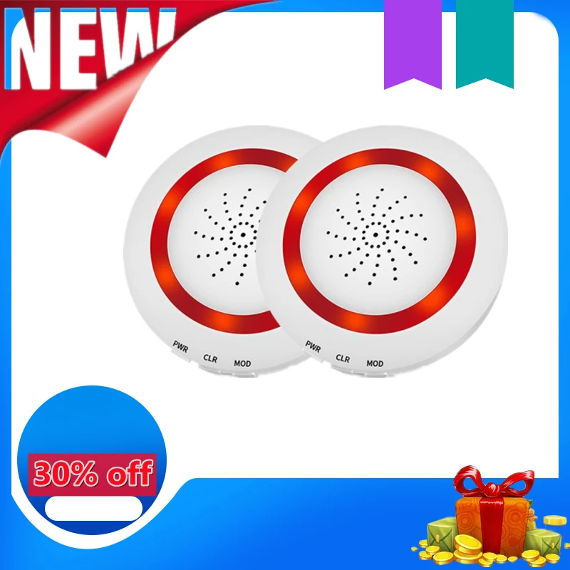 

2021 Новый Tuya обнаружения сирена AC100-240V Tuya Smart Home Wi-Fi беспроводная связь Smart Sound и светильник оптовая продажа сигнала тревоги