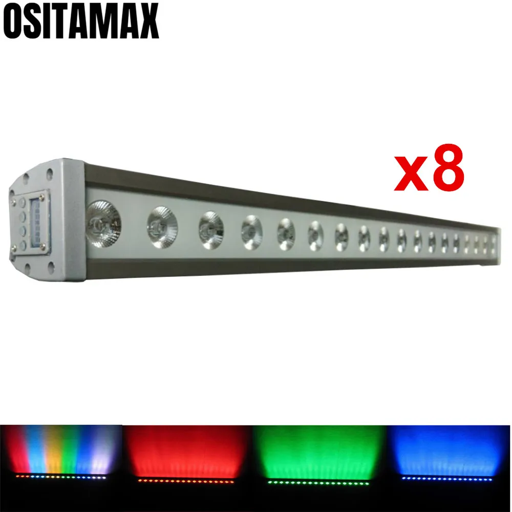 8 шт. светодиодный настенный светильник 18X3W RGB IP65 открытый сценический DJ ing