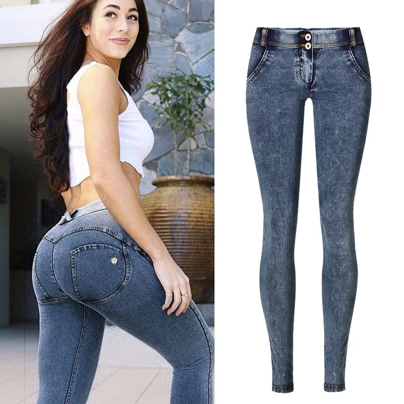 Сексуальные женские брюки пуш-ап повседневные джинсы обтягивающие Подтяжки