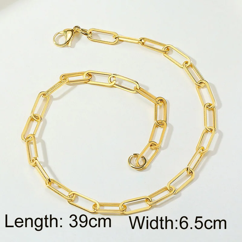 

Layered Paperclip Chain Necklace Womens ,Stainless Steel Curb/snake/box Link Choker Necklaces, Minimalism Jewelry Female Gift