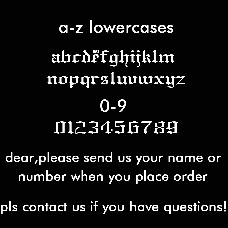 Goxijite Custom Letters Chokers Necklace For Women Old English Gold Initial Number Pendant Gothic Necklaces Jewellry Gift | Украшения и