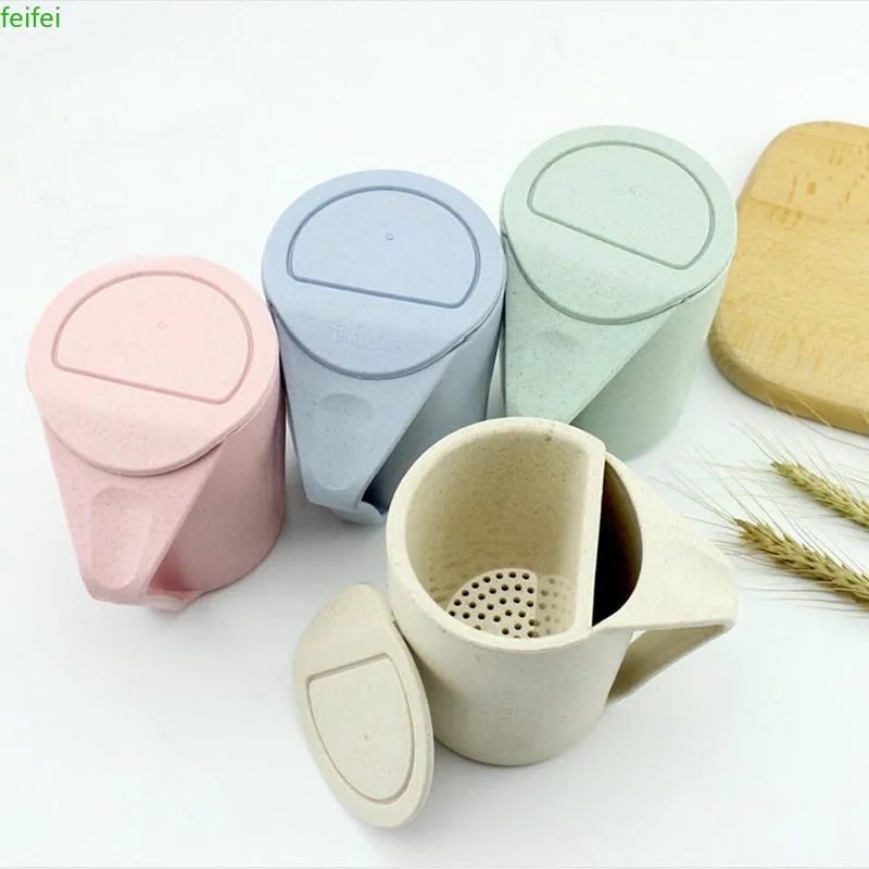 

The wheat straw milk tea cup creative couple tea cup green wash gargle cup of wheat