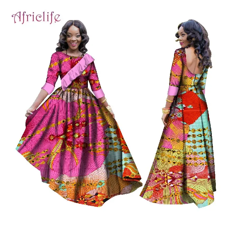 20 Юбка принцессы с открытой спиной африканская сексуальная женская одежда Базен Riche Ткань Чистый хлопок одежда на заказ размер милое платье WY1628 - Цвет: 20