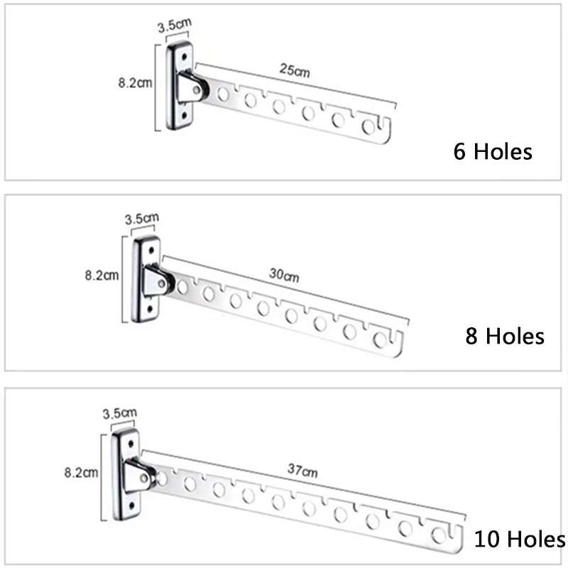 

Clothes rack Clothes Hangers Wall Mounted Hanger Stainless Steel Indoor Space Saving Foldable Clothes Hangers for clothes