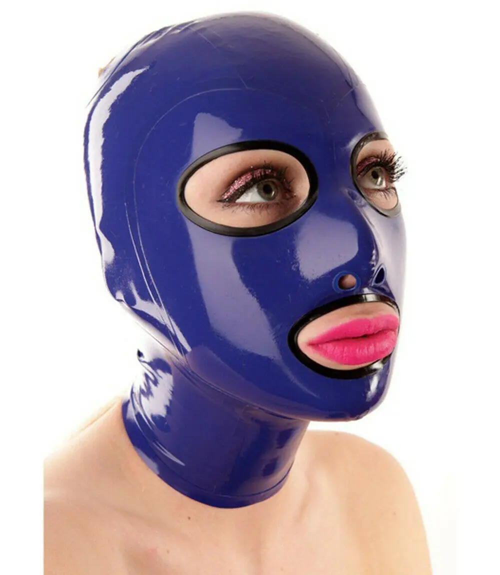 Фетиш-маска унисекс с капюшоном и открытыми глазами |