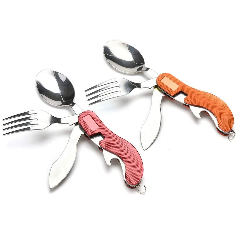 3в1 портативный мульти Карманный складной нож вилка ложка Кемпинг Пешие прогулки