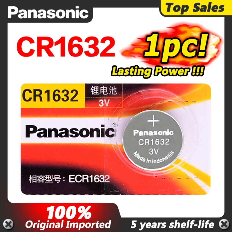 Panasonic cr1632 Кнопка DL1632 ECR1632 GPCE1632 батарея для монет 3v часы с дистанционным