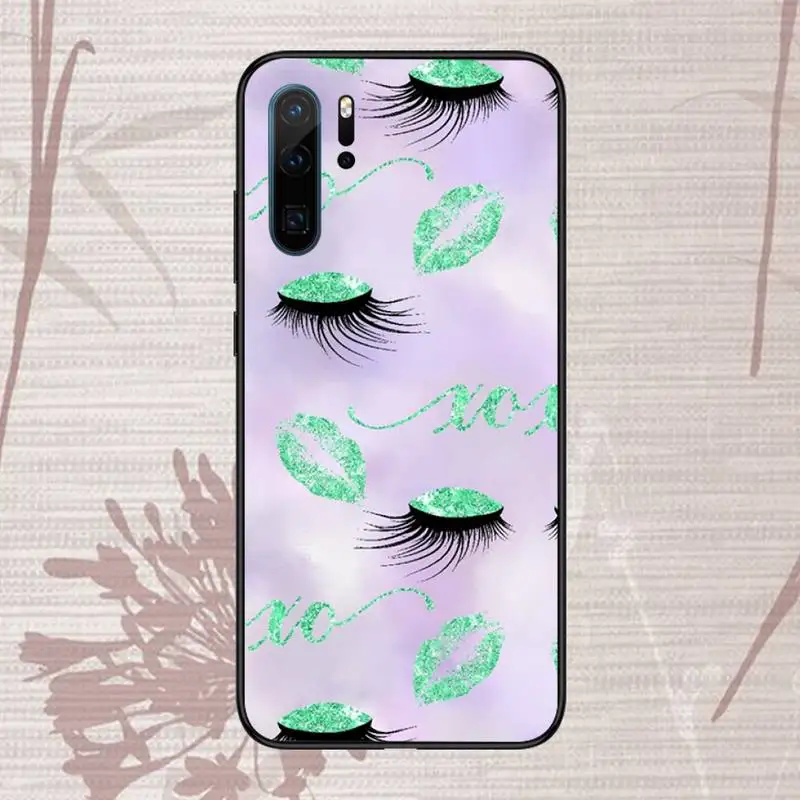 

eyelash Makeup Lip Phone Case For Huawei P20 P30 P40 lite Pro P Smart 2019 Mate 10 20 Lite Pro Nova 5t