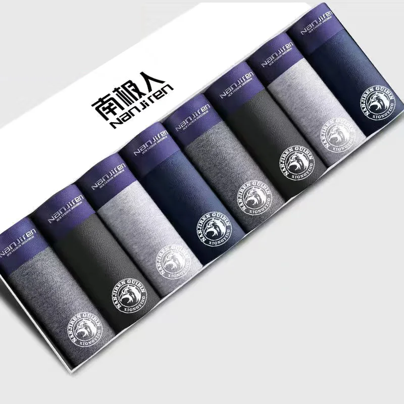 Boxers Men Underwear Cotton Shorts Men's Panties Shorts Home Underpants Men Breathable Printed BoxerShorts Plus Size L-4XL