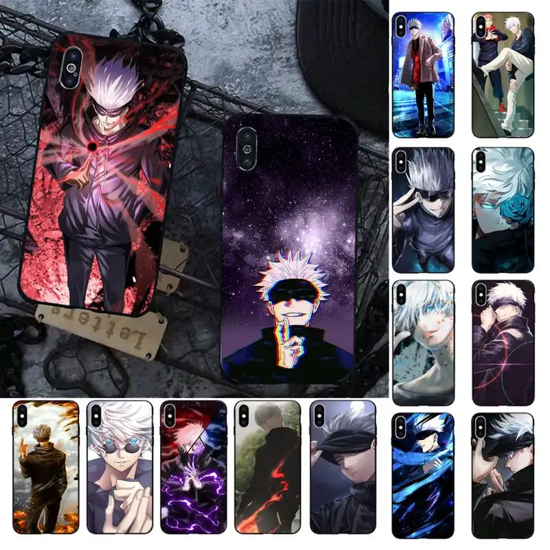 

Jujutsu Kaisen Satoru Gojo Phone Case for iPhone 13 11 12 13 mini pro XS MAX 8 7 6 6S Plus X 5S SE 2020 XR case