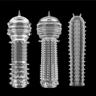 Удлинитель для пениса, мужские презервативы, презервативы для Хрустальный пенис, массажер простаты для пальцев, эротические секс-игрушки для взрослых, долговечные