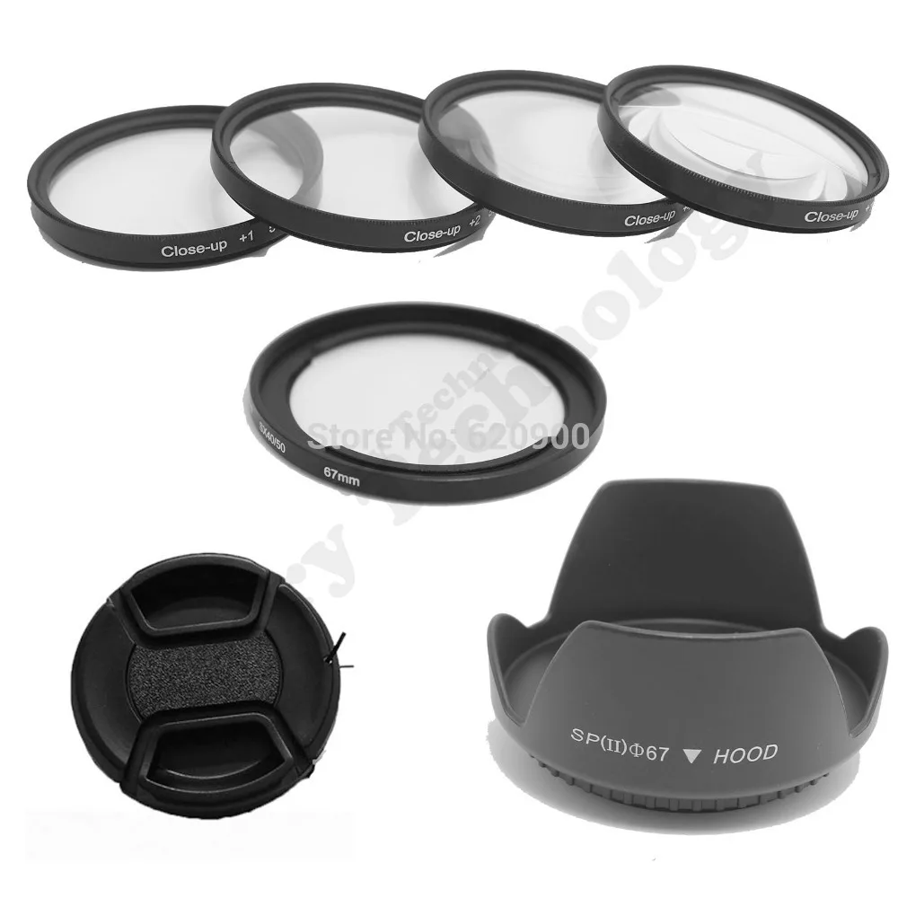 100% GUARANTEE 67MM Close Up+1+2+4+10 filter Macro Lenses +67mm adapter ring for Canon SX 40 SX50 CAMERA | Электроника