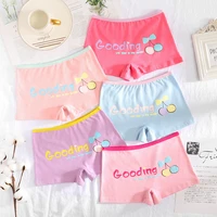 hot sale panties young girls underwear free shipping new teenagers cherry short boxers panties safety of pants 6pclot s 3x