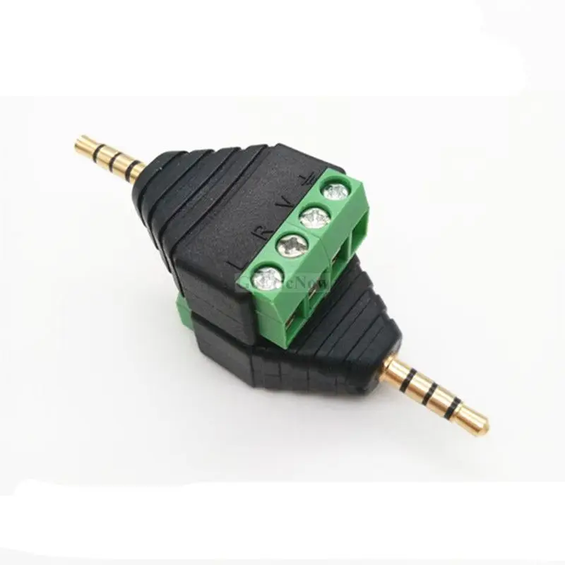 1 шт. 3 5 мм 1/8 &quotстерео гнездо/штекер к AV винтовой терминал стерео разъем штекер 4