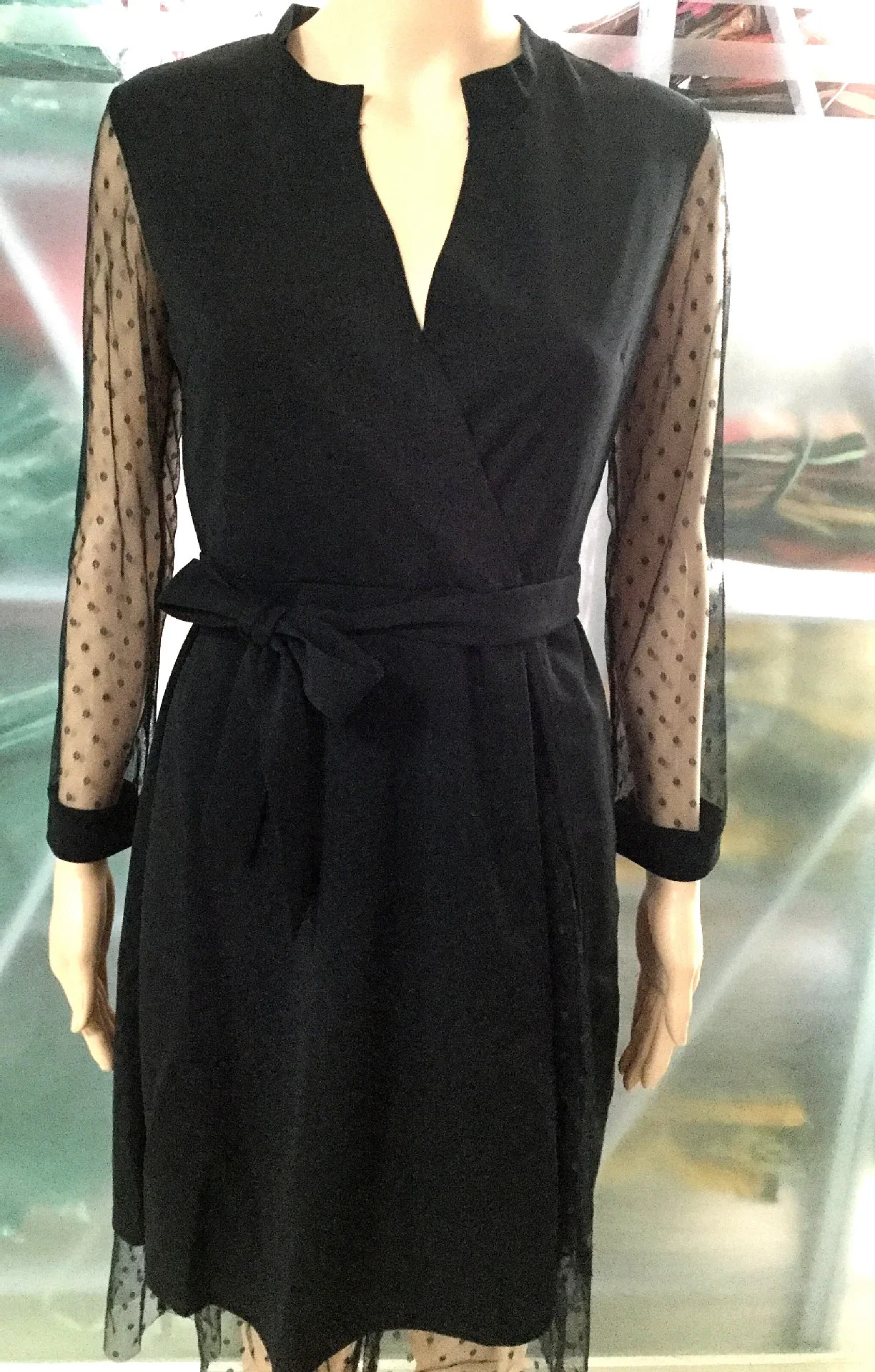 

New Spring Women Party Dress Lace Sleeve Summer Lace-up Elegant Office Plus Size Patchwork Ladies Dresses Vestidos Clothing 2021