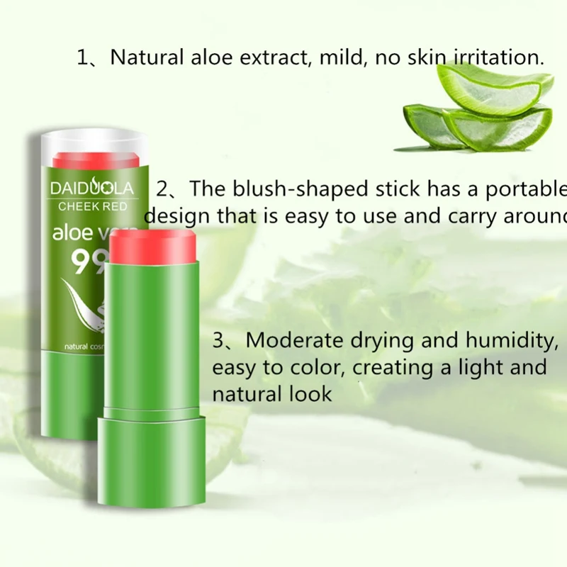 Профессиональный Румяна-стик с алоэ водостойкие Румяна для макияжа стойкие