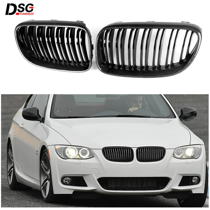 

Решетки из углеродного волокна и АБС для переднего бампера BMW 3 серии E92 E93 2010-2013 LCI, сменный гриль