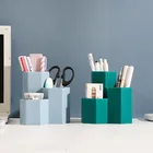 Большой Ёмкость настольная подставка для ручек карандаш макияж ящик для хранения настольный органайзер подставка чехол школьные канцелярские принадлежности