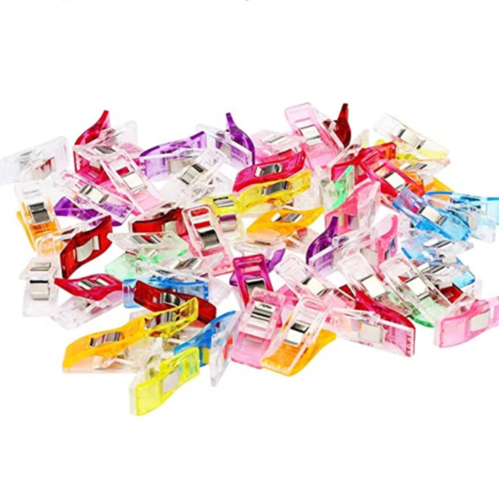 

100PCS/Box DIY Handmade Accessories Multicolor Plastic Patchwork Decoration Clamp Sewing Process Quilt Cloth Clip