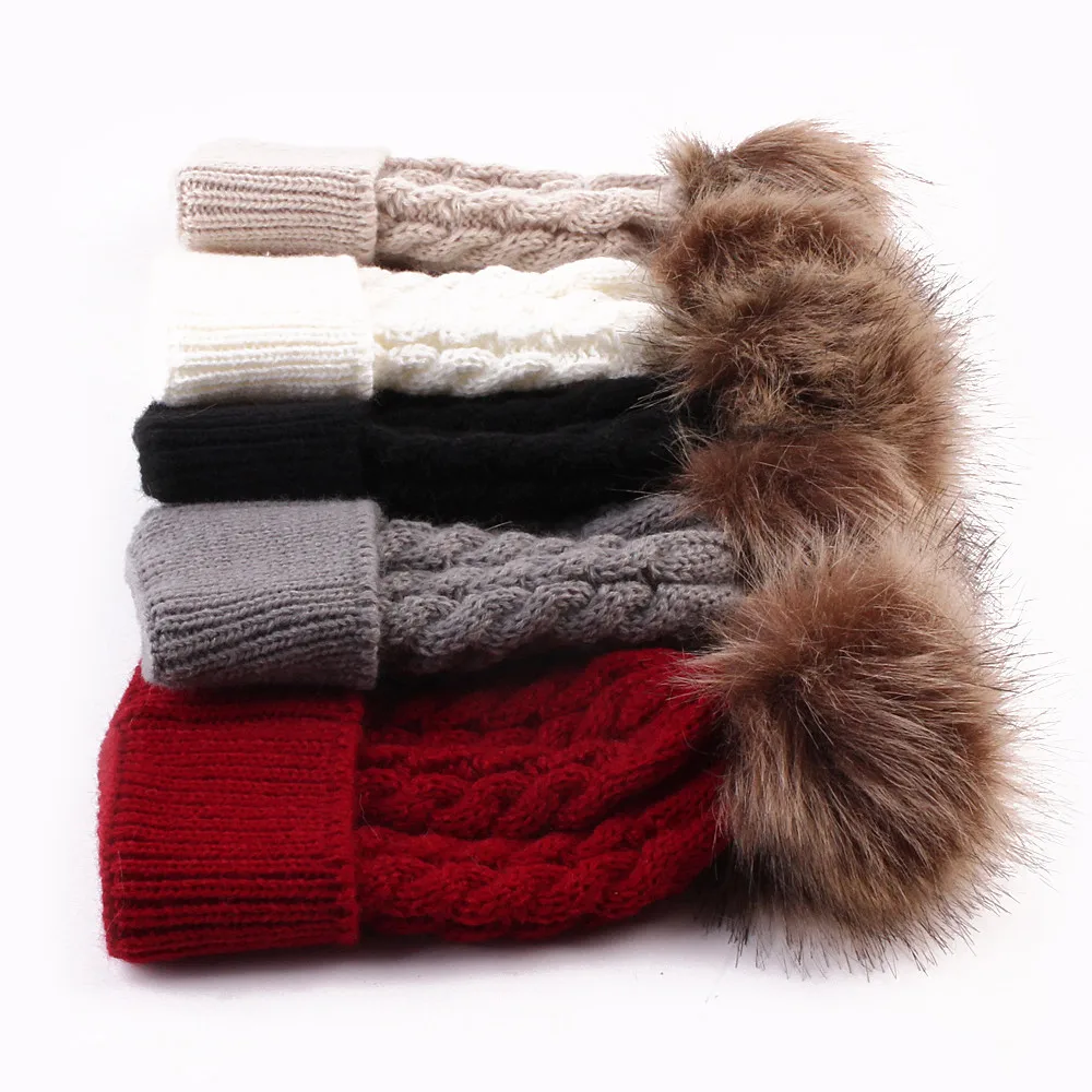 Knitting wool hats baby pom photo props newborn children's kids hat boy accessories toddler girl cap bonnet @A | Детская одежда и