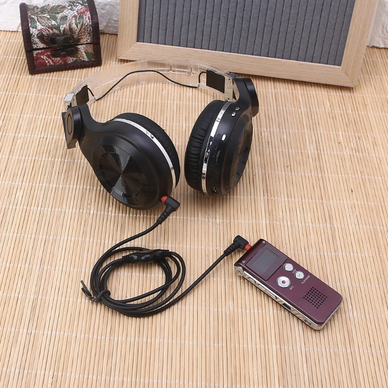 

3.5mm Cable Stereo Aux Cable with Volume Control 90 Degree Right Angle Auxiliary Cord Male to Male Black H9EB