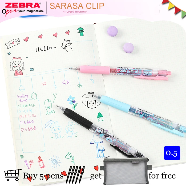 ZEBRA JJ15 пончик каваи ручка Moreru Mignon Limited SARASA клип гелевая цветные ручки 0 5 мм