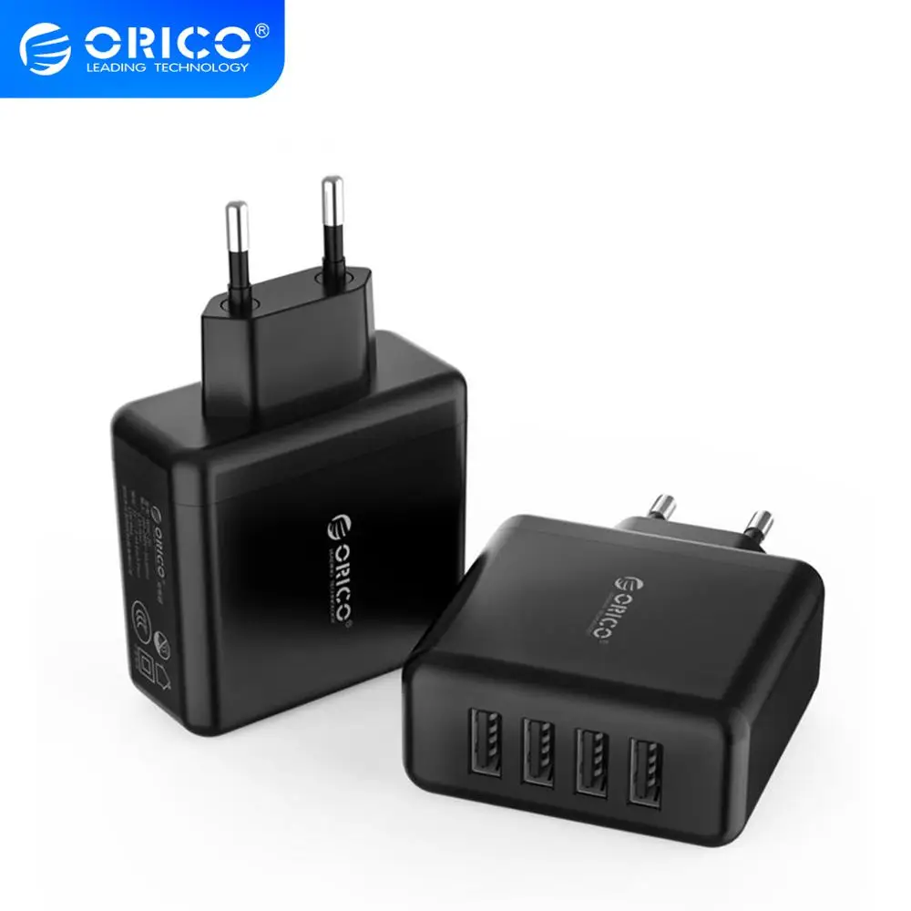 Дорожное зарядное устройство ORICO 5V2.4A 20 Вт USB 4 порта мобильный телефон умный