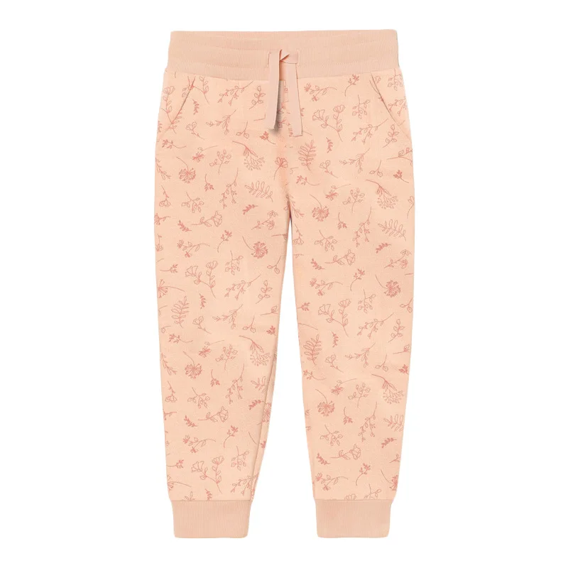 

HIBYHOBY Children Autumn Winter Casual Cotton Toddler Girl flower Print School Thicken Warm Pants for Kids 2-7 Years