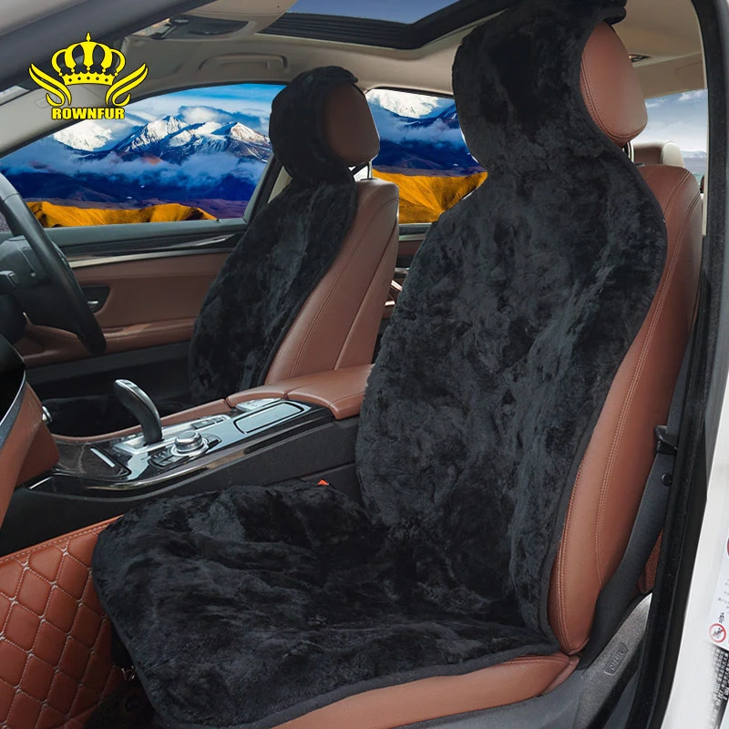 Автомобильные меховые чехлы из натуральной овчины на переднее сиденье