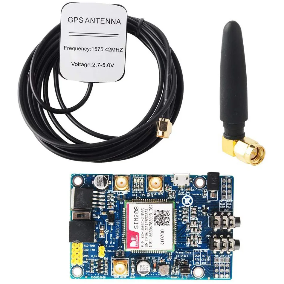 SIM808 вместо SIM908 модуля GSM GPRS GPS макетная плата IPX SMA с антенной доступная для Raspberry Pi