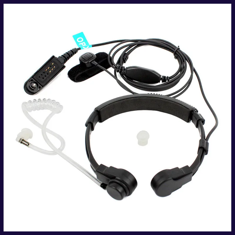 

Adjustable Finger PTT throat control headphone air tube for motorola gp328 gp338 gp339 gp340 cb radio portable walkie talkie