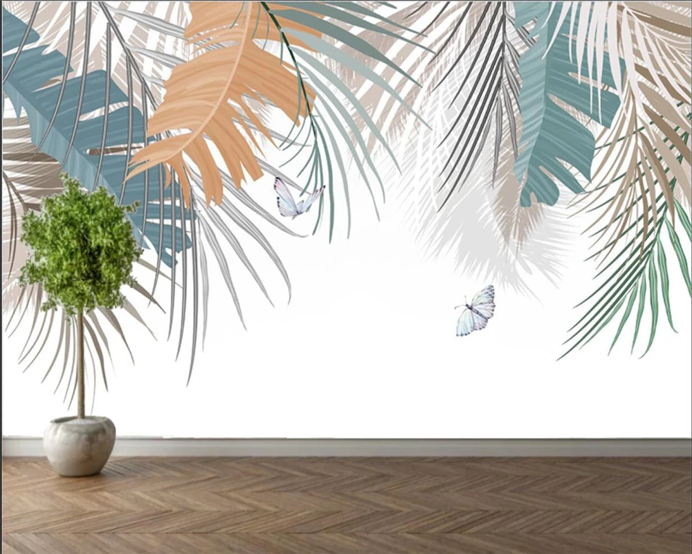 Настенные обои ручной росписи в скандинавском стиле комнатный фон с