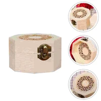 1pc tea wrapping box tea cake wood box wooden gift box for home wood color