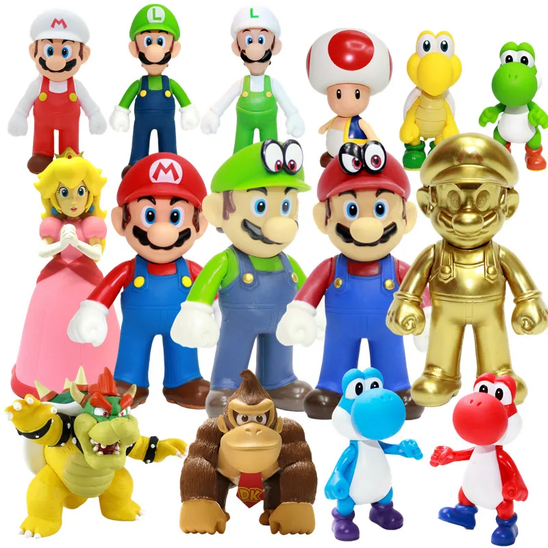 Супер Марио Брос Ослик Конг Луиджи Принцесса черепаха гриб боусер Йоши ПВХ