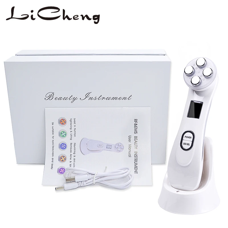 Licheng RF EMS светодиодный фотонный светильник, терапевтический прибор для красоты, антивозрастной подтяжки лица, подтяжки глаз, инструменты для ухода за кожей лица, дропшиппинг