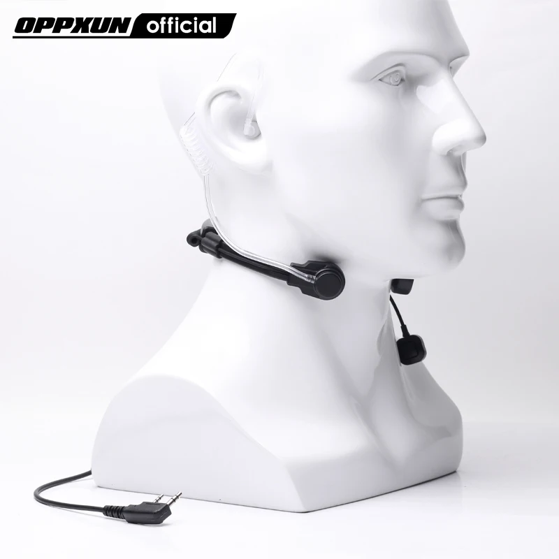 

Throat Microphone Vibration Headset Earphone PTT Mic for BaoFeng UV 5R B5 B6 UVB5 UVB6 BF-888S Walkie Talkie
