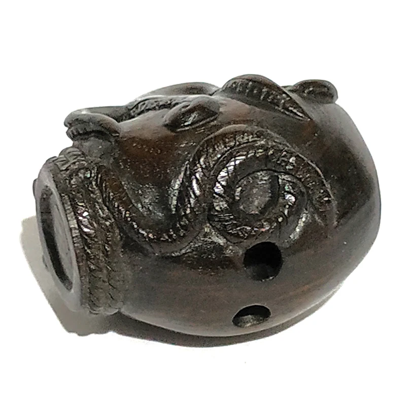 

Y5244 - Collectible 15 Years OLD 2" Hand Carved Ebony Ironwood Netsuke - Octopus