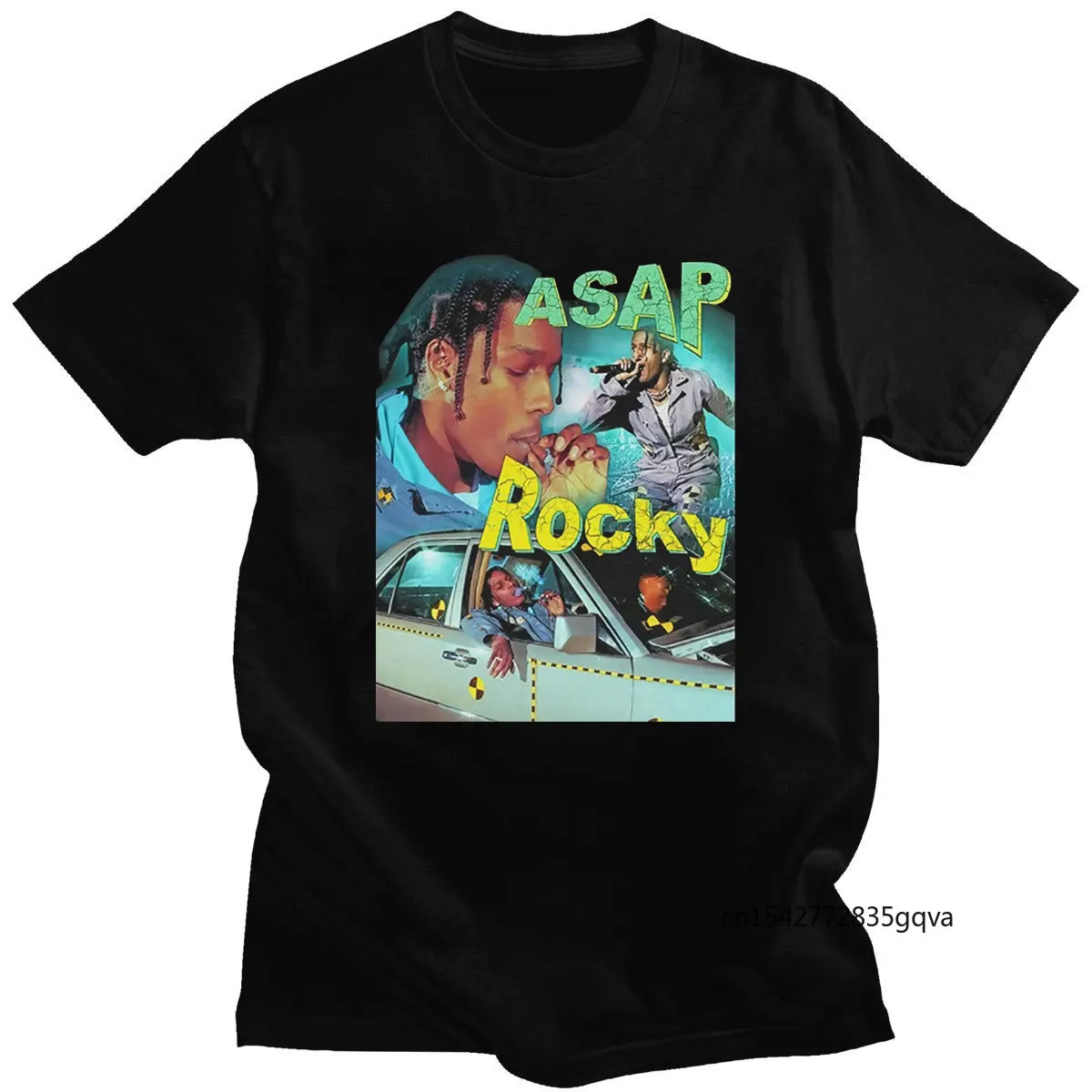 

Hot Sale Asap Rocky Cartoon Hip Hop T-shirt Tops Summer Clothes Fashion Cool Funny Shirts Unisex Cute Print Casual Streetwear
