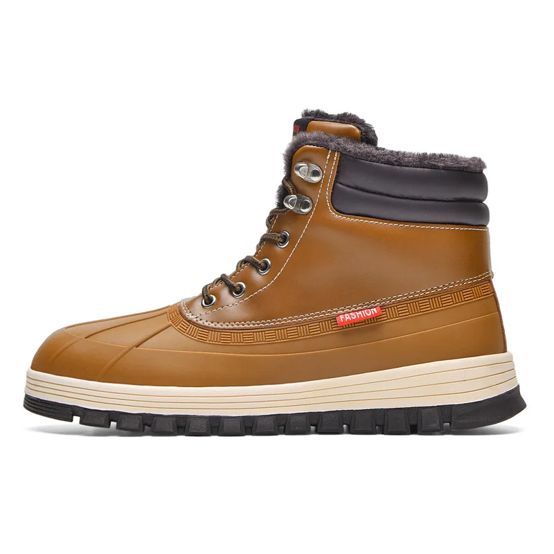

Men's Boots Waterproof Shoes Men Winter Plush Men Boots Hot Sale Increase Shoes For Men Brand Designer Plus Size