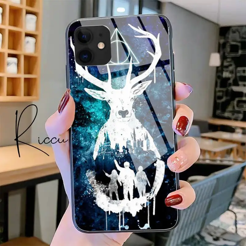 

Cartoon Movie Harries Potters Phone Case Tempered Glass For iPhone 11 Pro XR XS MAX 8 X 7 6S 6 Plus SE 2020 12 Pro Max Mini case
