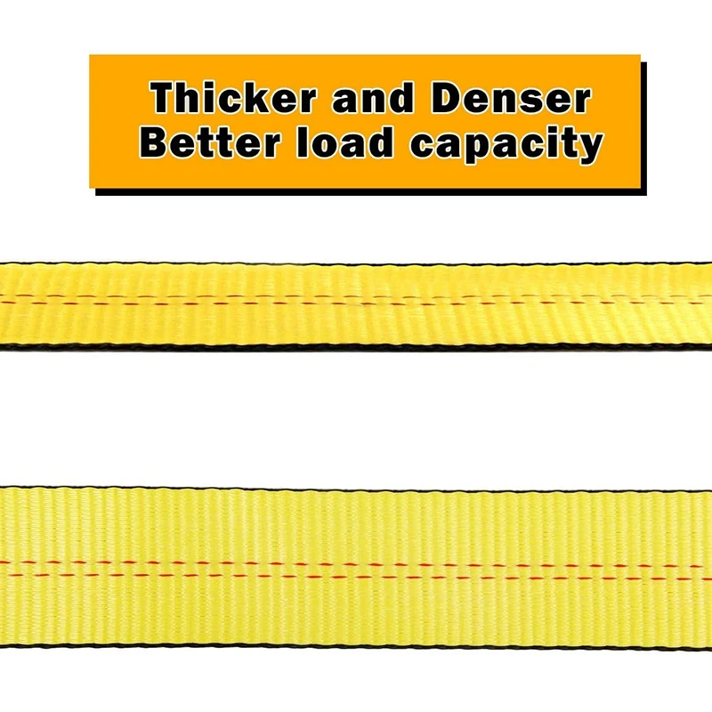 

Promotion! 2 Pieces of Sling 10'X 2 inch Widened Flat Two-End Buckle Sling Strap Heavy-Duty Sling Polyester Sling(Yellow and Bla