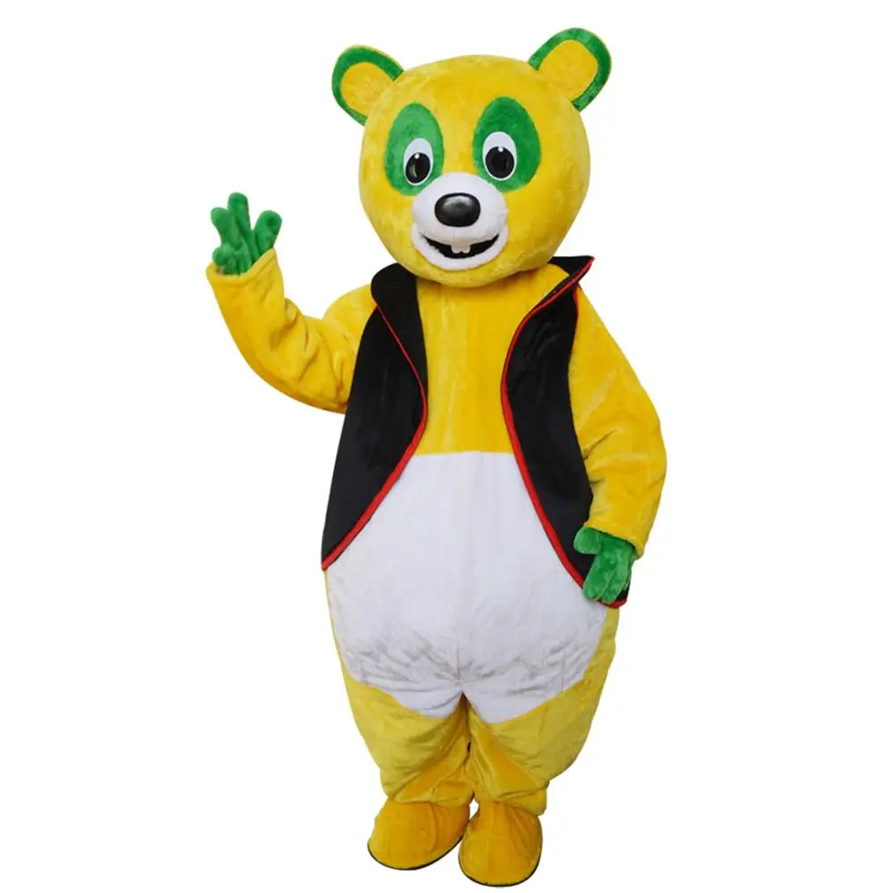 Желтый маскарадный костюм медведя картонная упаковка для взрослых размер на