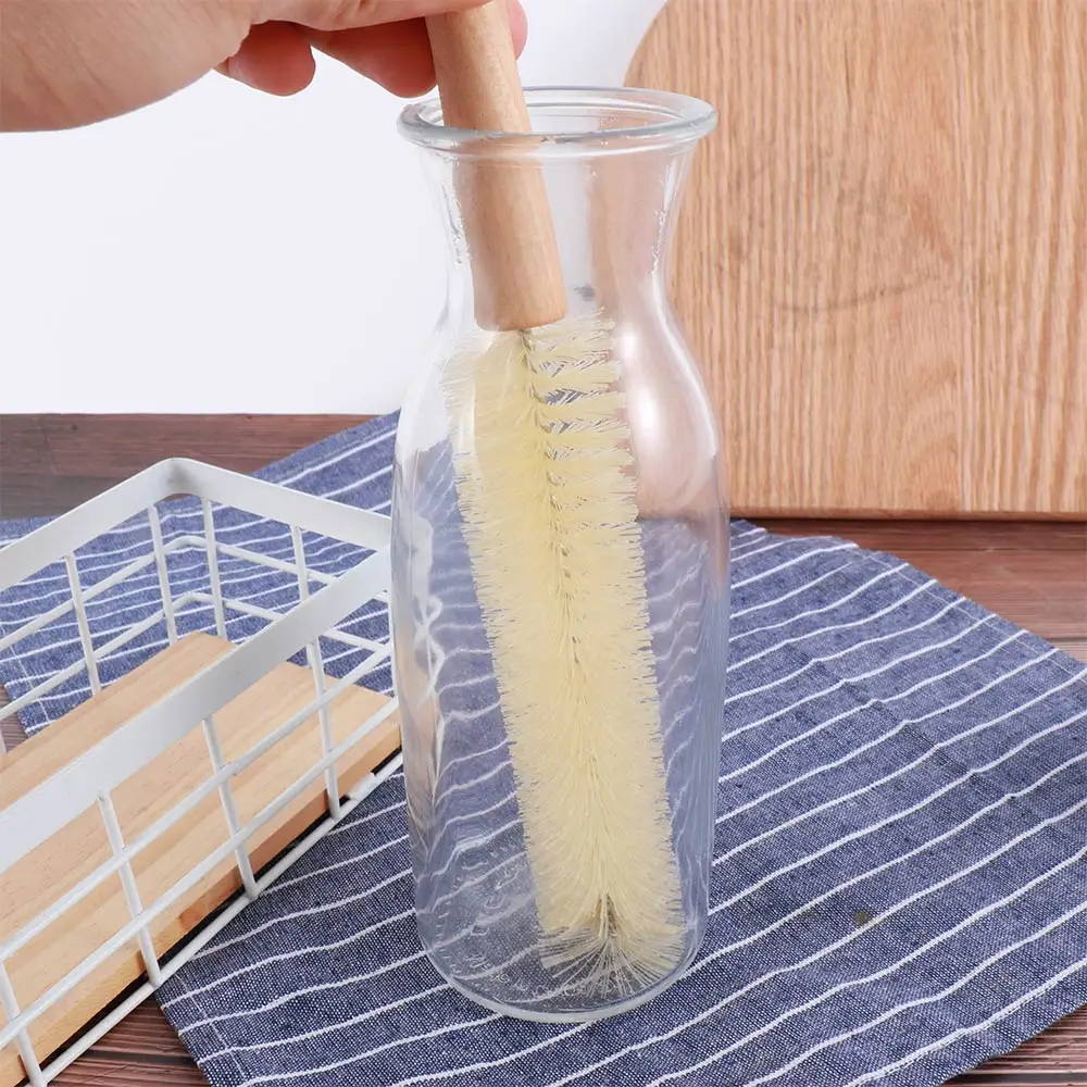 Японский стиль деревянная o-образная длинная ручка щетка для чистки чаша