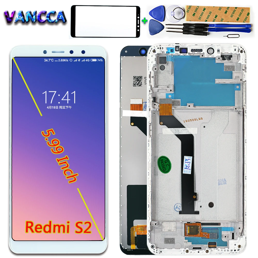 ЖК дисплей Vancca для Xiaomi Redmi s2 5 99 дюйма кодирующий преобразователь сенсорного